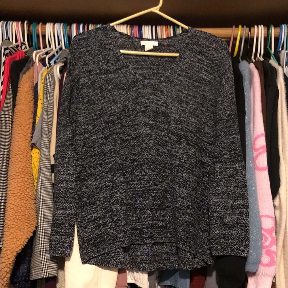 H&M Dark Gray V-Neck Sweater